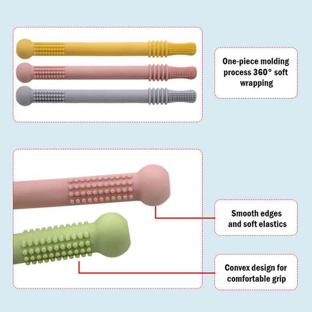 Silicone Molar Straw Baby Teether 3