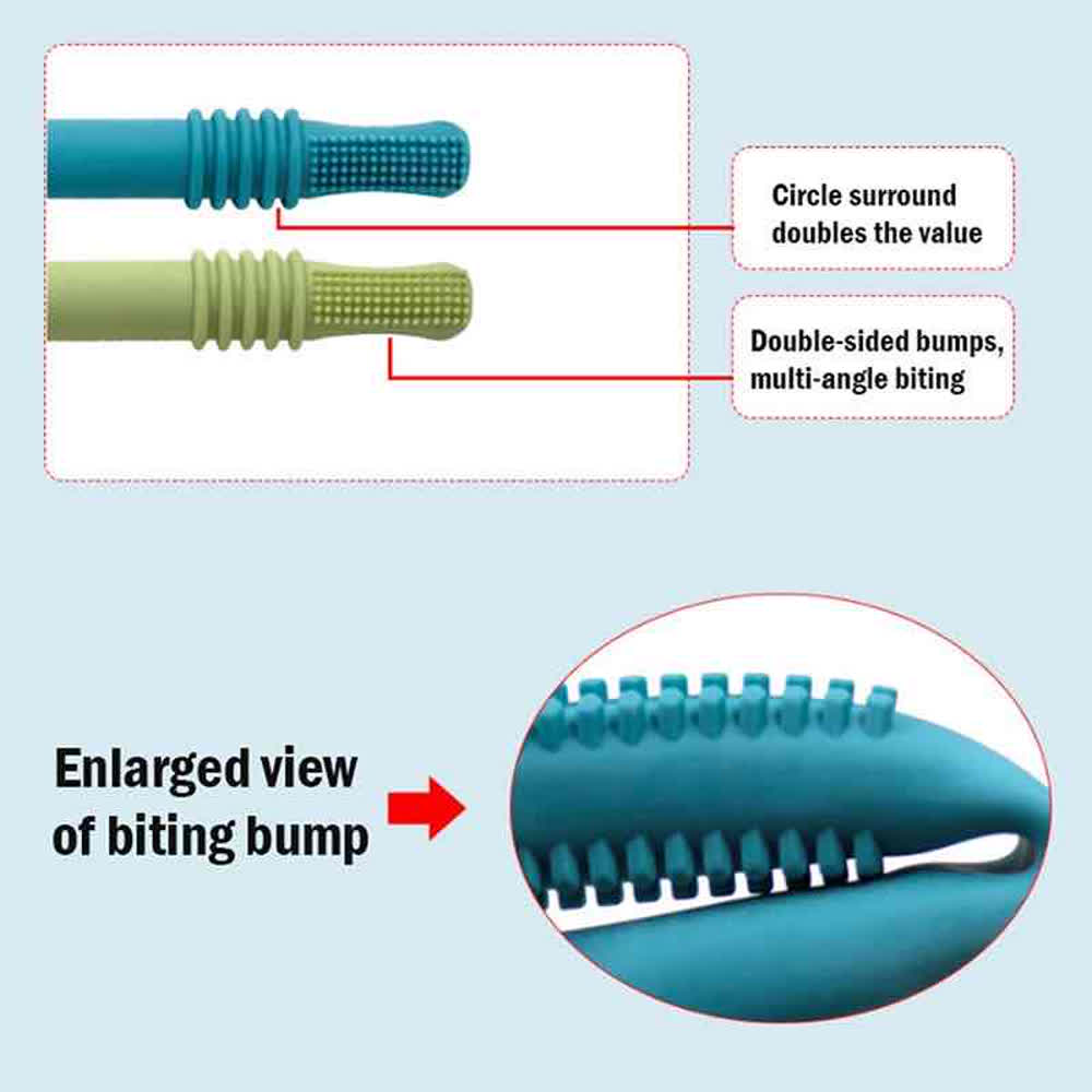 Silicone Molar Straw Baby Teether 4