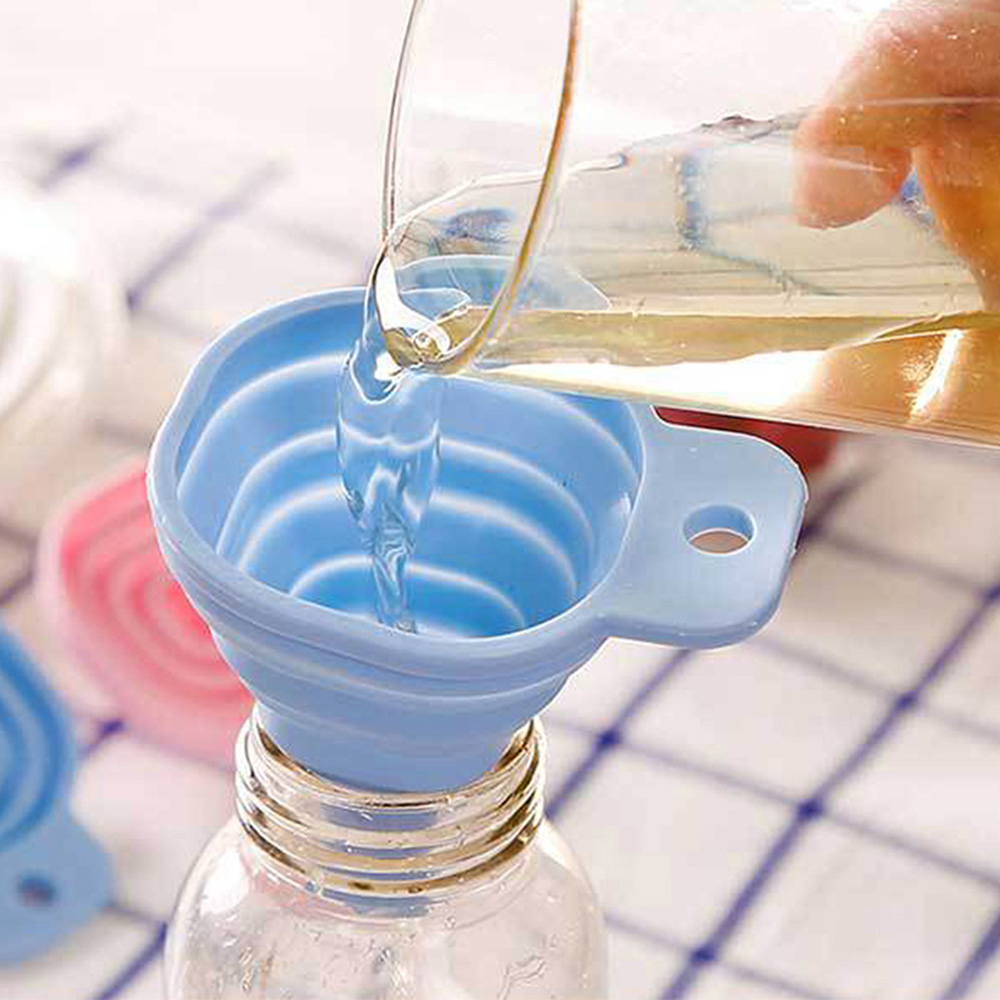 Mini Silicone Collapsible Kitchen Oil Funnel 5