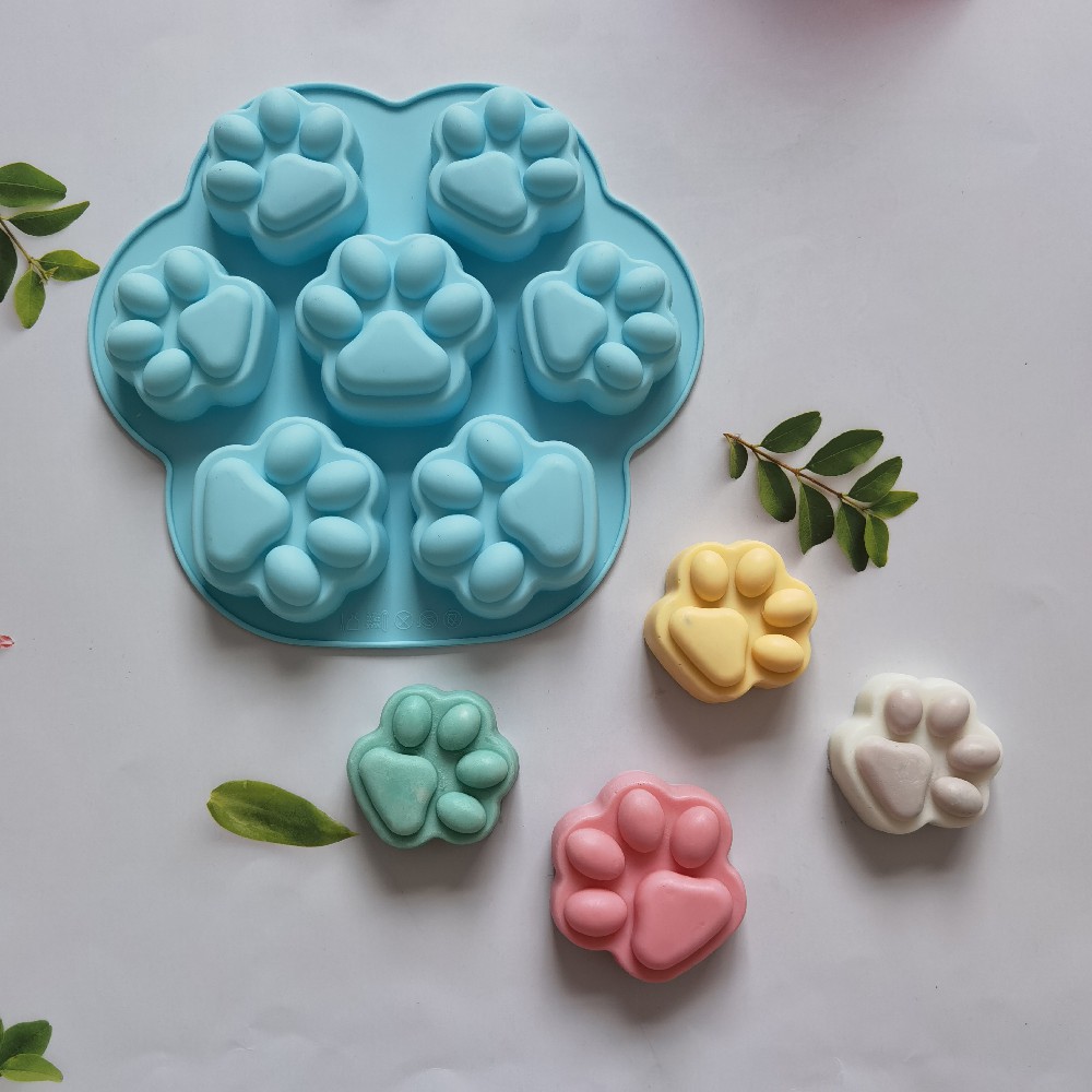 Paw Print Silicone Mold Dog Cat Animal Paw Mould 6