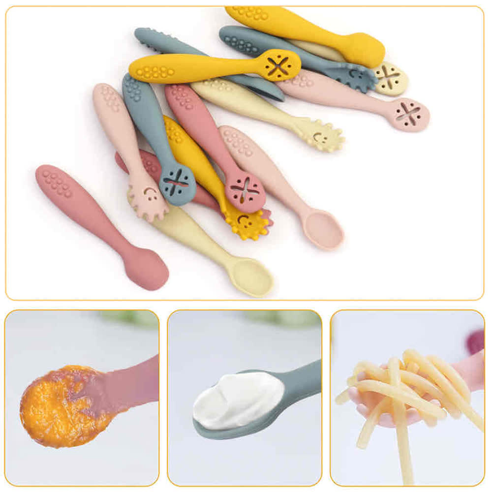 Silicone Baby Learning Spoons 4