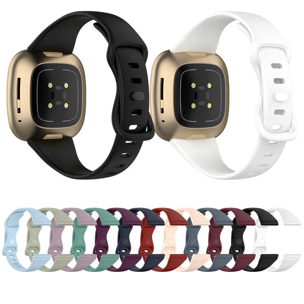 Silicone Band for Fitbit Versa 4 3 Smart Watch Waterproof Small Large Women Men Bracelet Band for Fitbit Sense strap 5