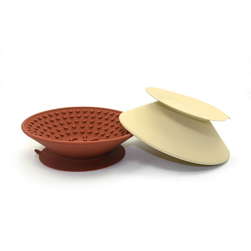 Puppy Food Bowl Anti Choking Silicone Dog Bowl Bath Distraction Pet Slow Feeding 3
