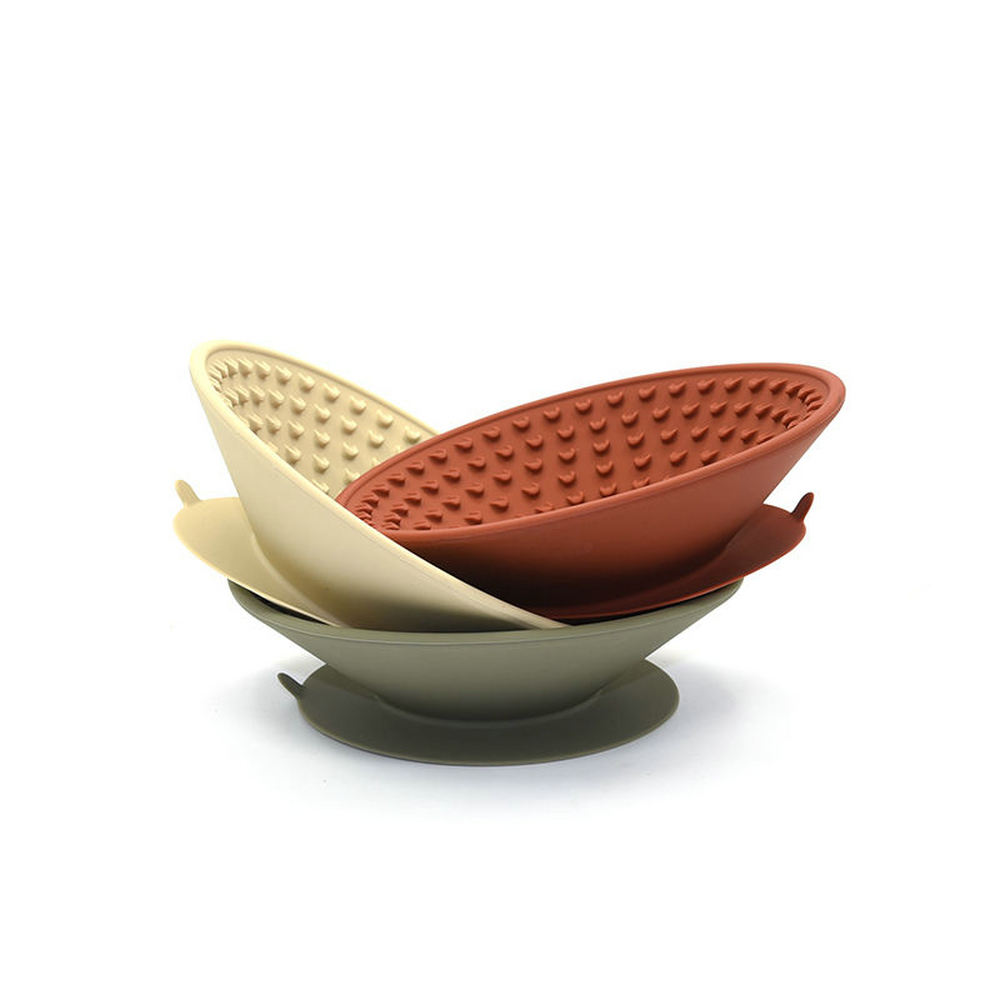 Puppy Food Bowl Anti Choking Silicone Dog Bowl Bath Distraction Pet Slow Feeding 6
