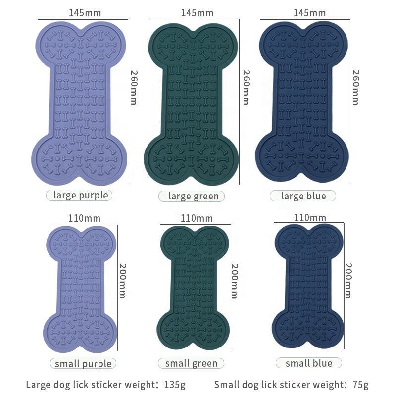 Dog Bone Shape Silicone Slow Eating Dog Lick Pad Suction To Wall Mat Bowl For Dog Bathing Training Grooming 3