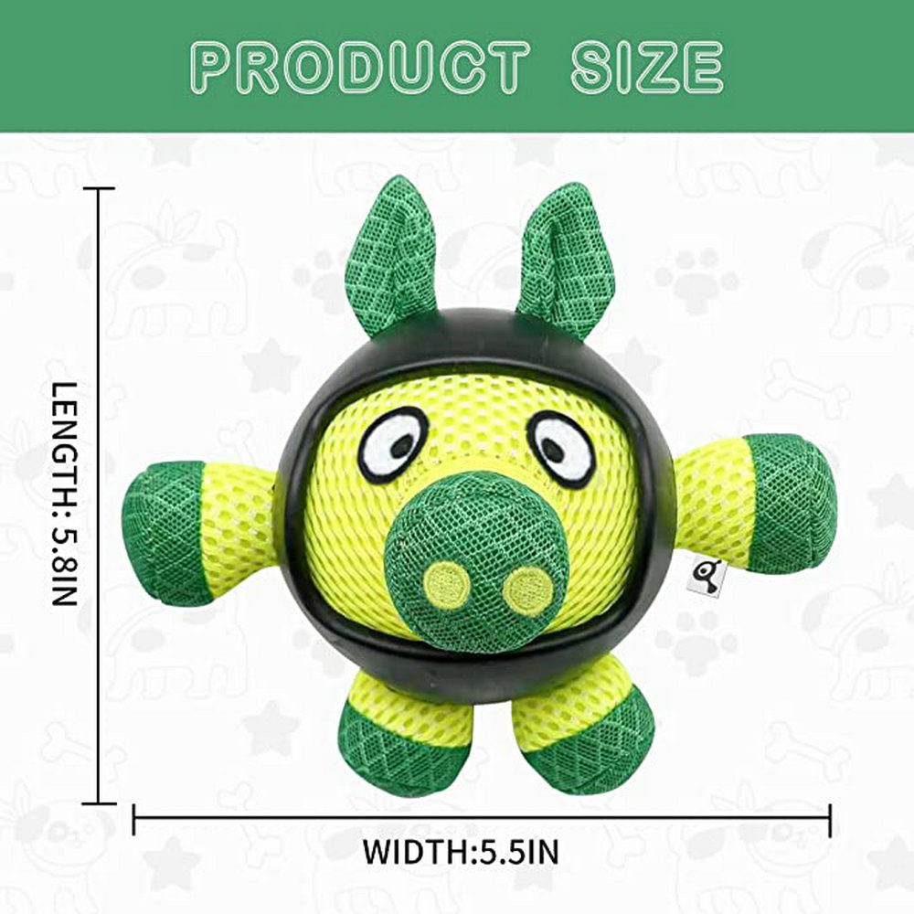 Interactive Dog Toys Durable Interactive Pig Dog Chew Toys With Rubber Helmet Suitable For All Types Of Dogs 2