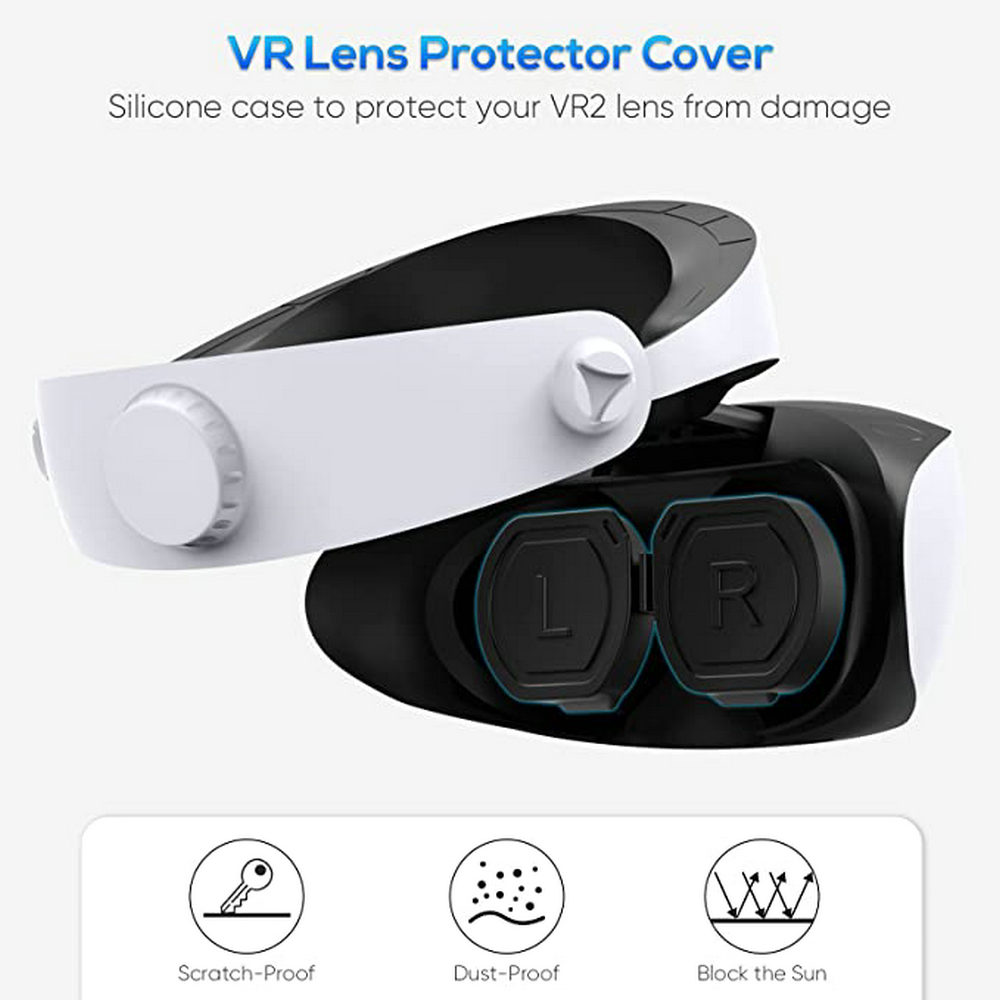Soft Silicone Dustproof And Scratch-Proof Cover Glasses With a Thick Lens Cap For Psvr2 3