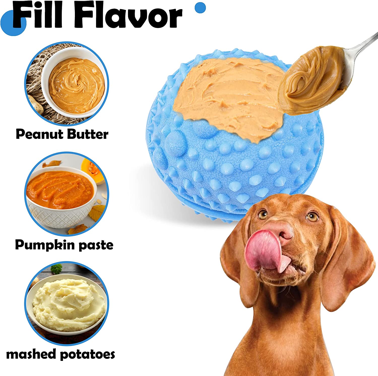 Dog Toys 2pack Puppy Bone Ball Chew Toy for Aggressive Chewers 5