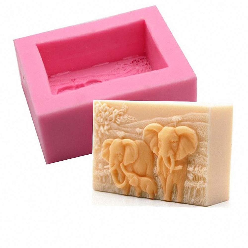 Elephant Family Soap Mold 2