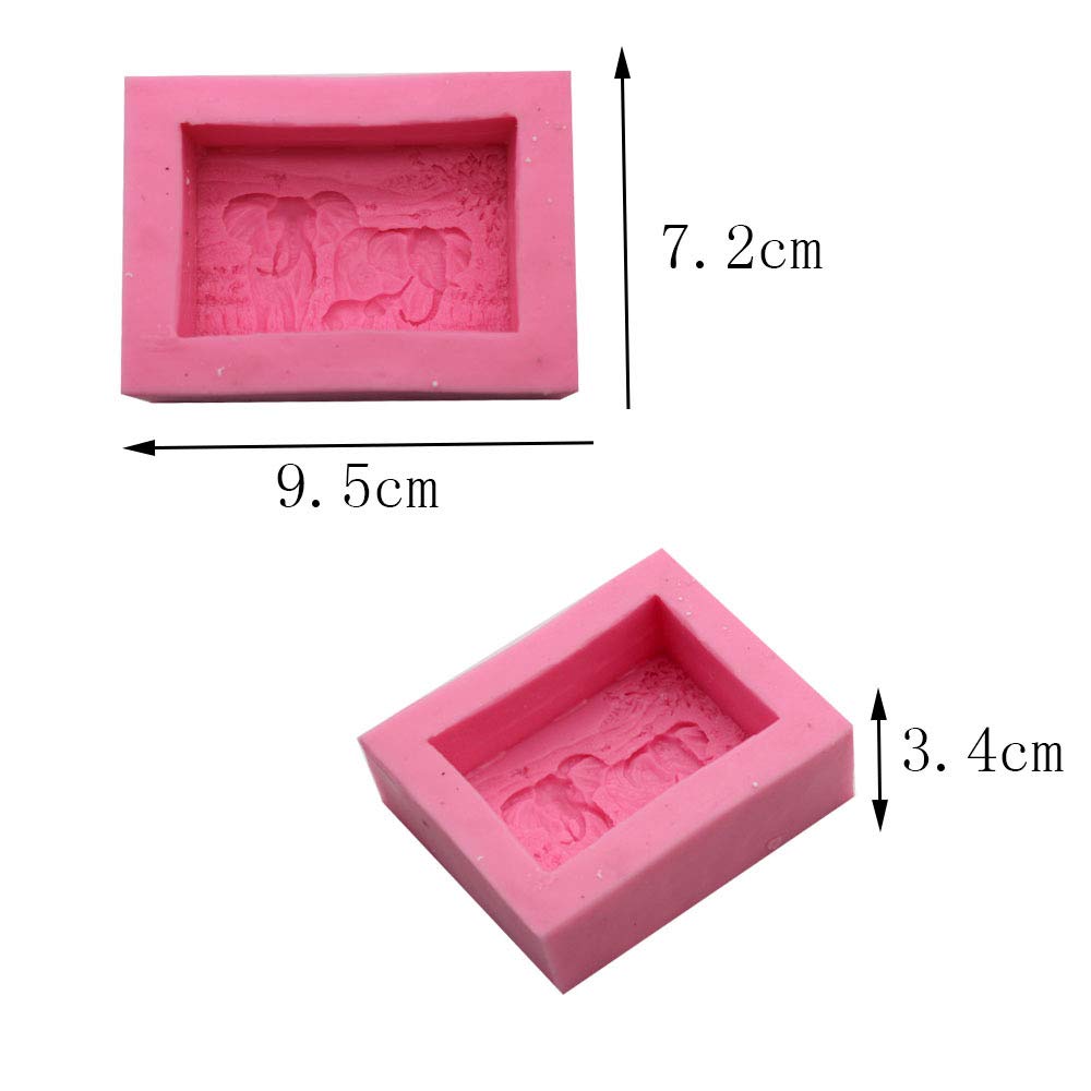 Elephant Family Soap Mold 3