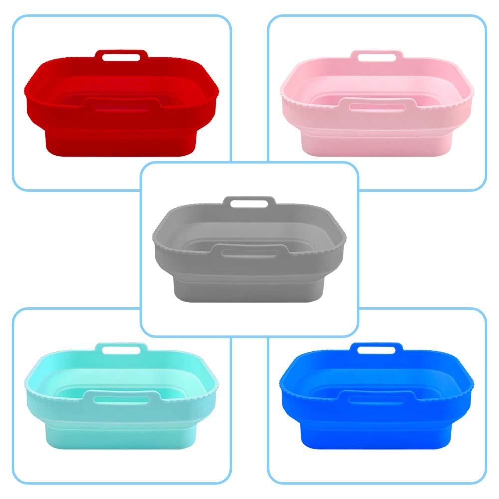 silicone baking tray convenient foldable fried food separation filter oil silicone tray heat insulation 2