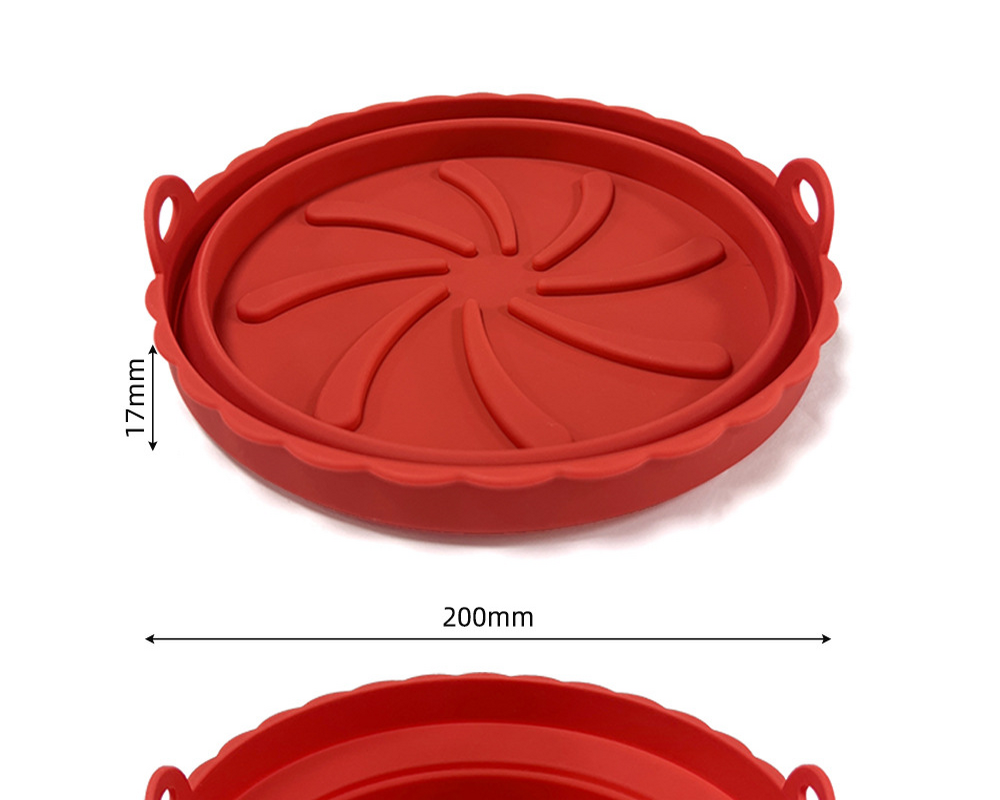 Air Fryer Silicone Pad Heat Insulation Thickening foldable fried food Silicone dish 2