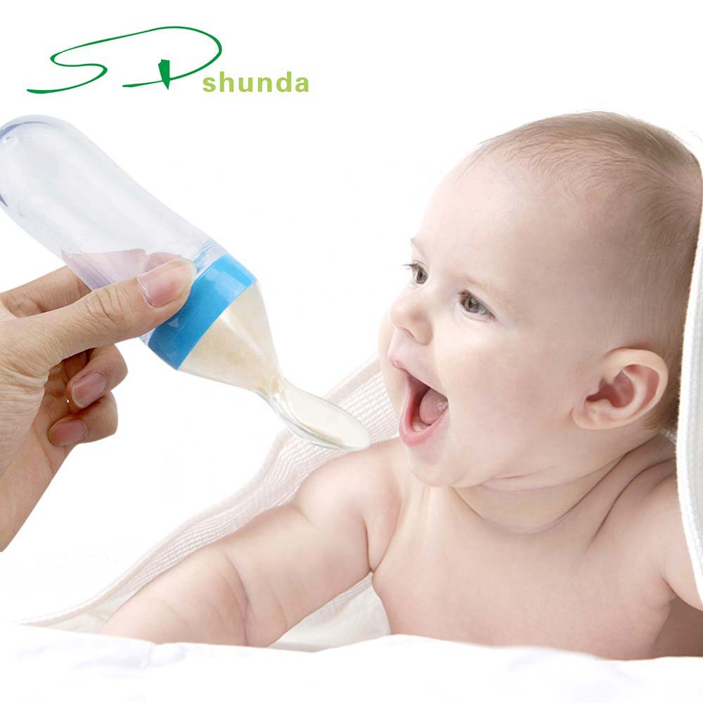 silicone food bottle Creative feeder makes it easy for babies to feed dishes 2
