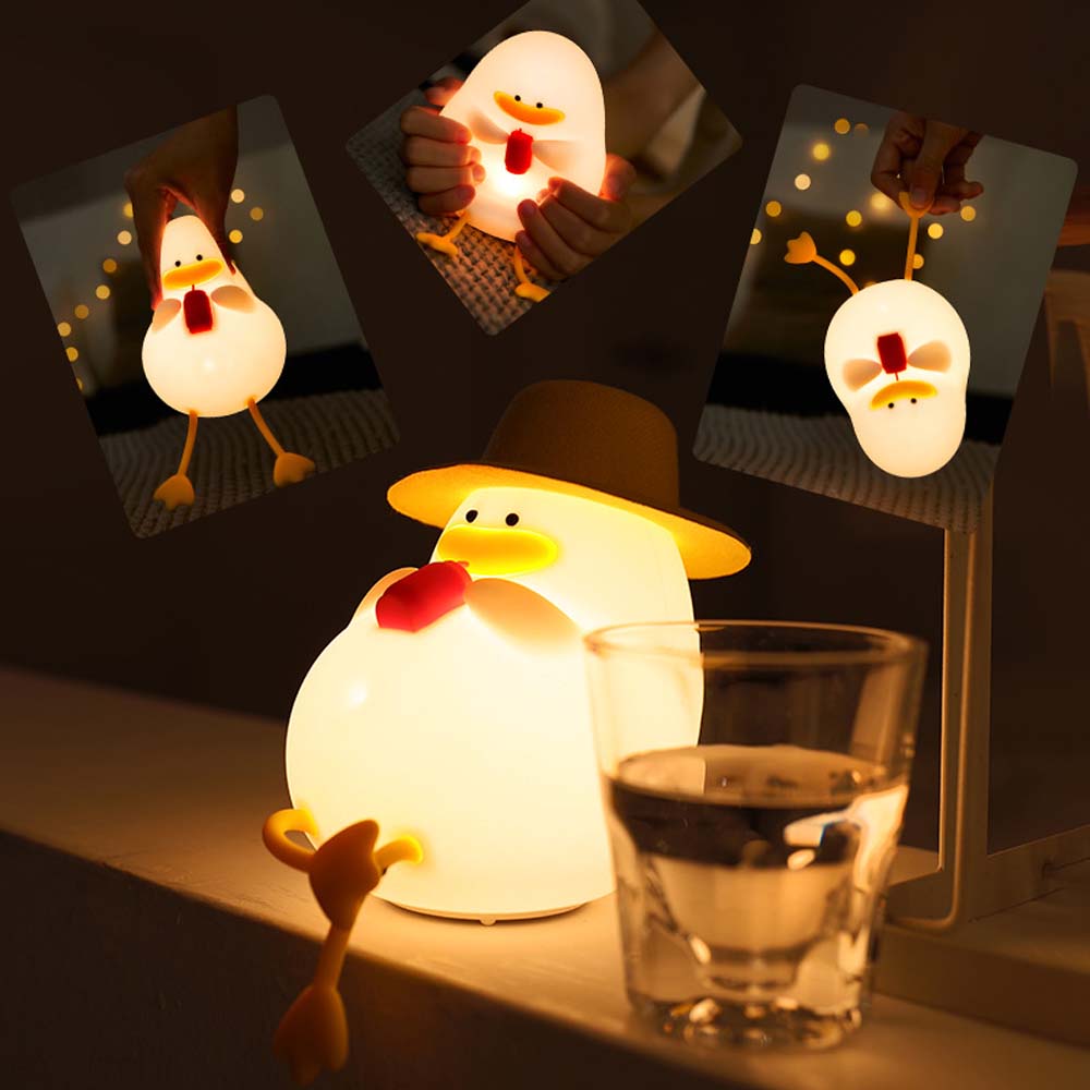  fun lamp cartoon silicone duck Night light 4