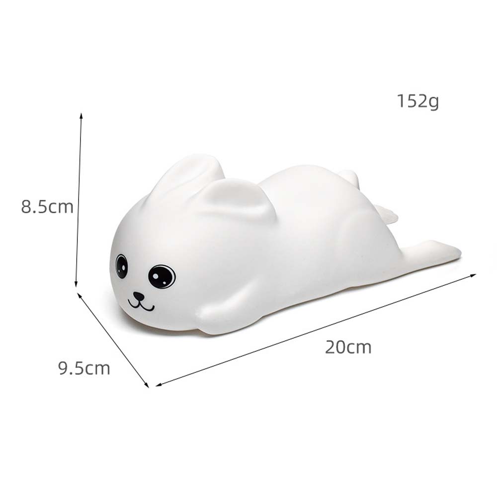 Lying flat rabbit night light couple gift silicone pat lamp 2
