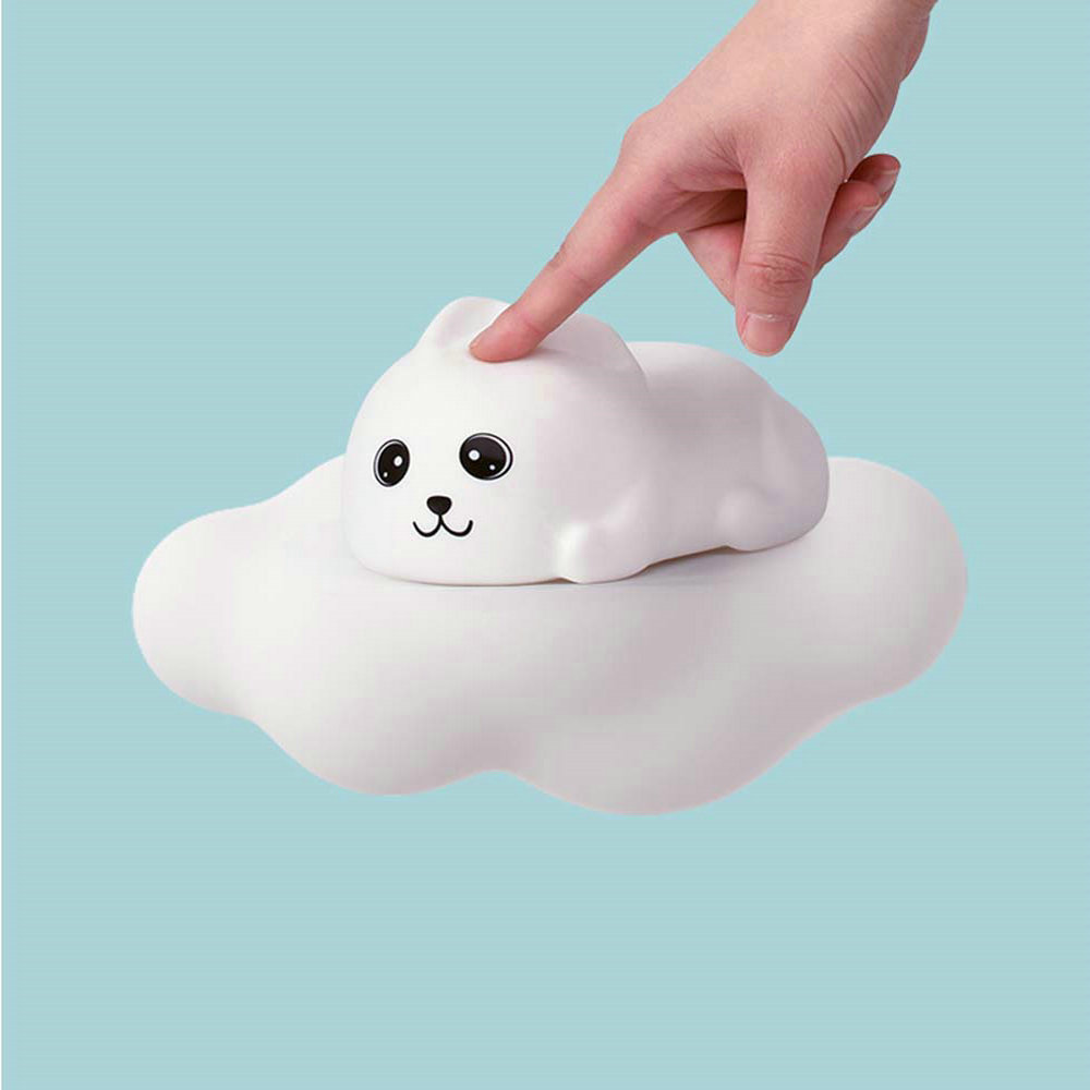 Lying flat rabbit night light couple gift silicone pat lamp