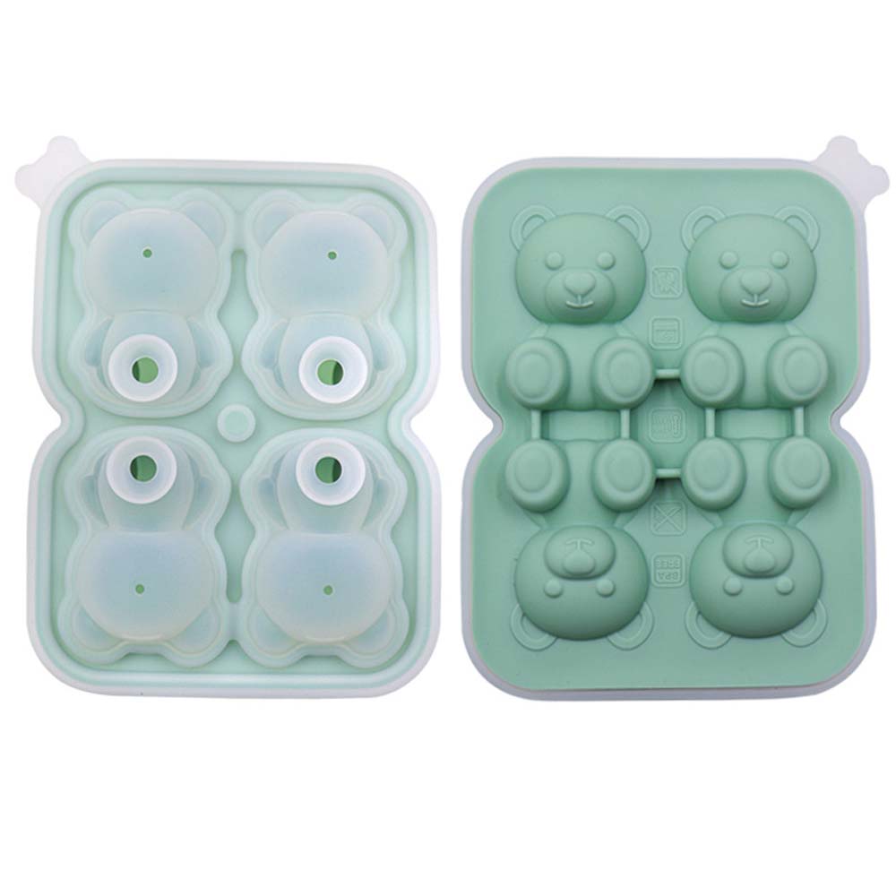 Bear ice cube mold bear ice grid ice hockey silicone ice grid ice Box mold 5