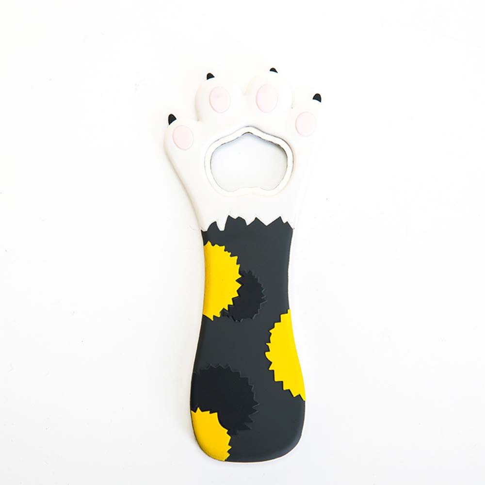 fashion beer silicone opener Cute creative gift cat's claw magnetic bottle opener refrigerator sticker 3