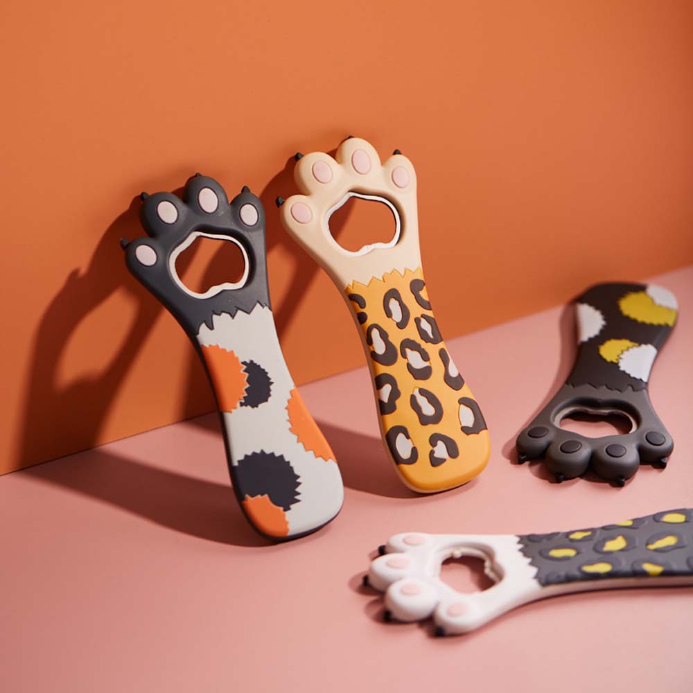 fashion beer silicone opener Cute creative gift cat's claw magnetic bottle opener refrigerator sticker 8