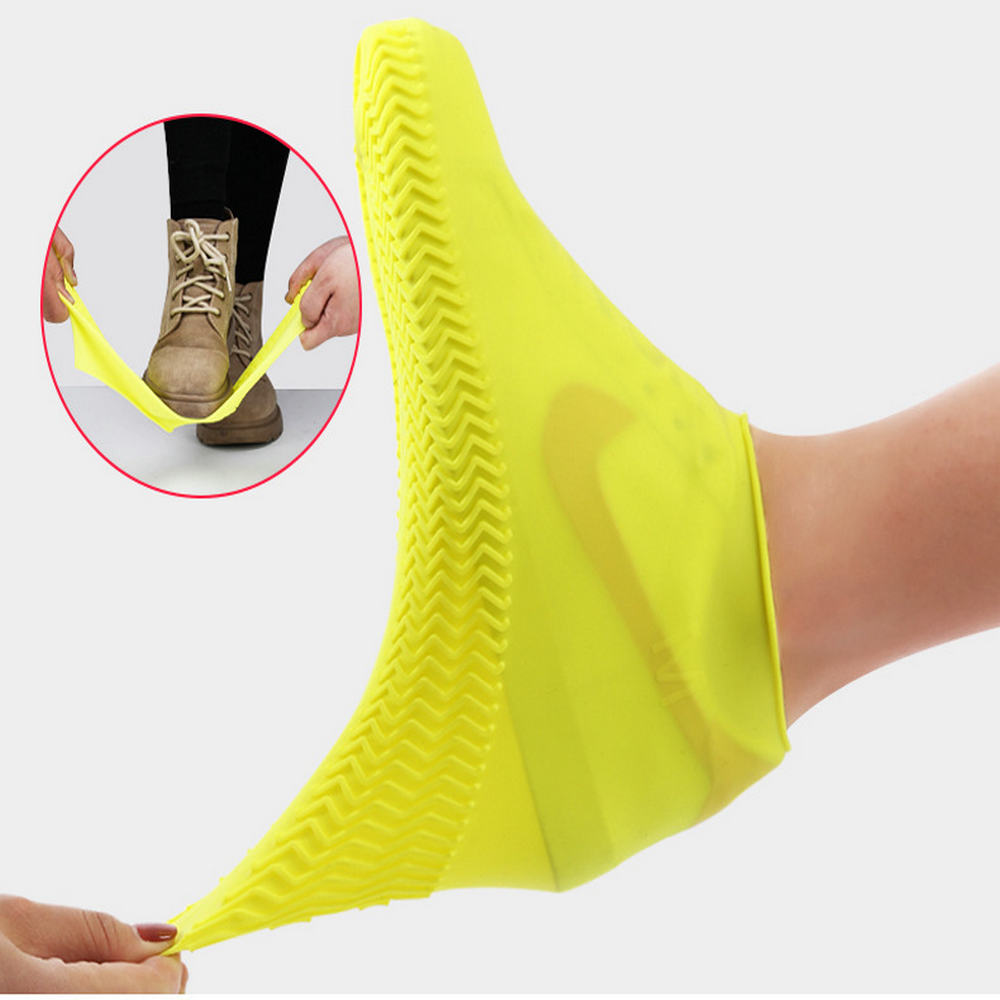 silicone shoe covers waterproof and rainproof shoe covers wear-resistant lightweight non-slip thickened silicone rain boots 3