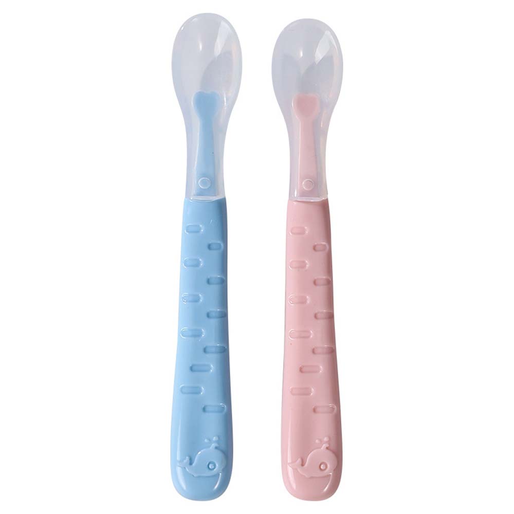 children's silicone spoon baby food supplement spoon baby meal food training rice cereal spoon 2