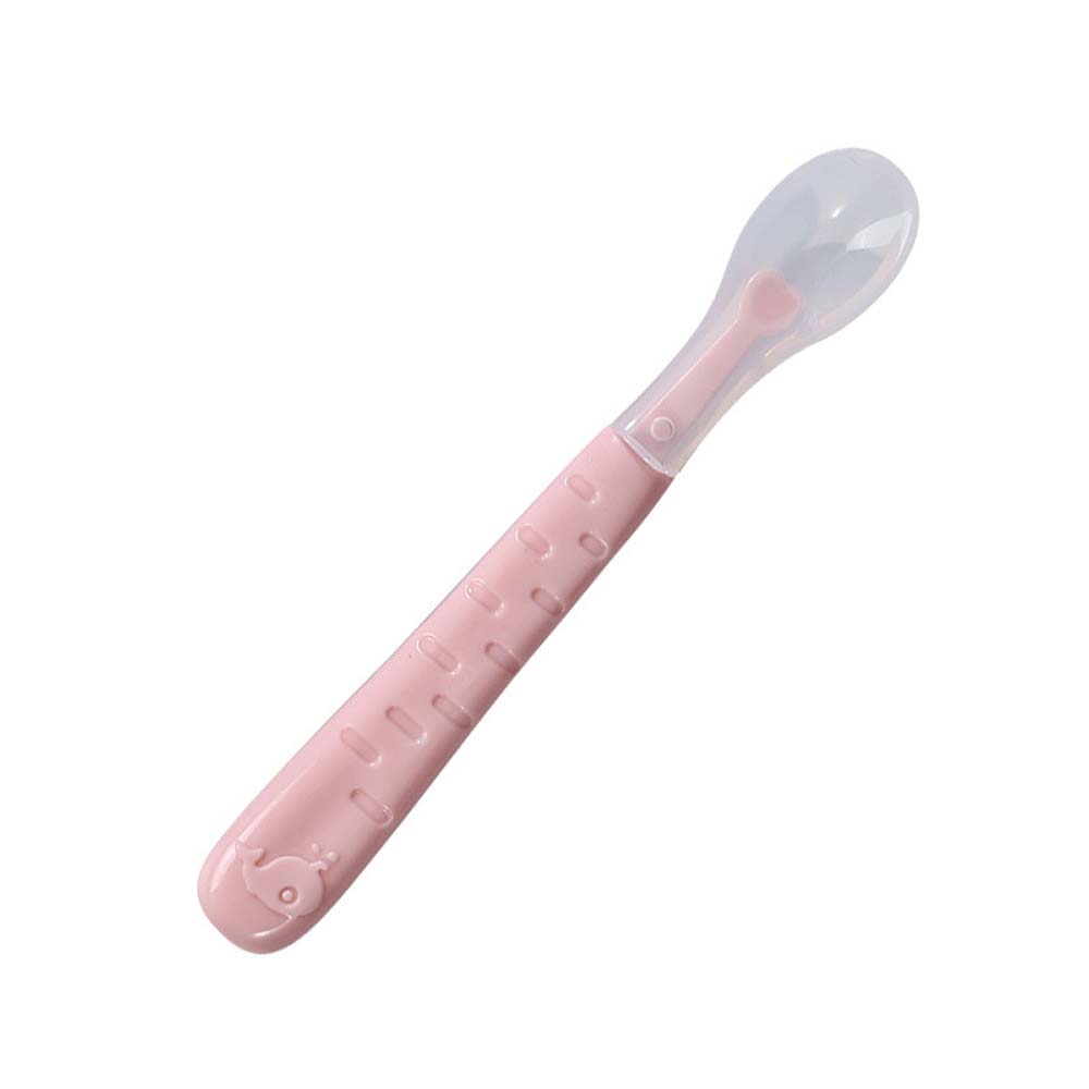children's silicone spoon baby food supplement spoon baby meal food training rice cereal spoon 4