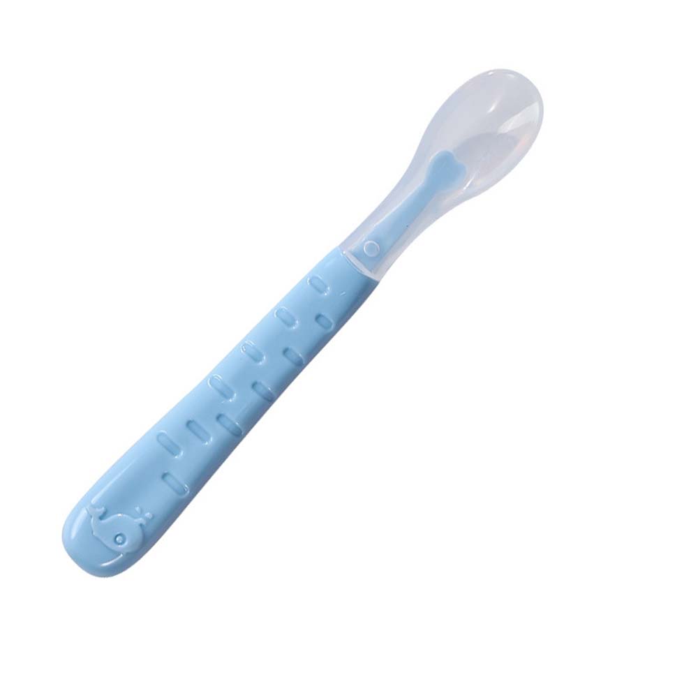 children's silicone spoon baby food supplement spoon baby meal food training rice cereal spoon 5