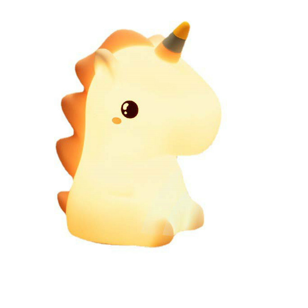 Creative unicorn pat night light Bedroom bedside child feeding sleep silicone pat light 5