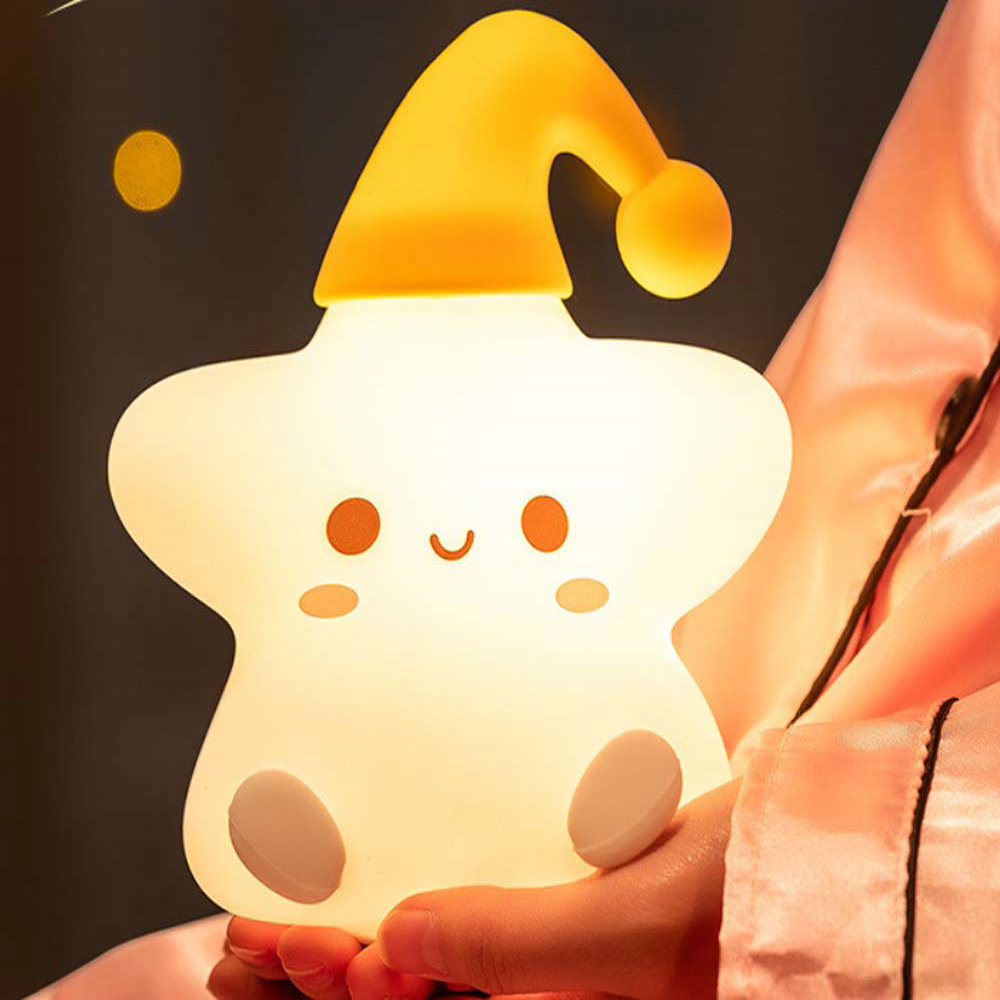 New Star Silicone Colorful Touch Wireless Night Light USB Rechargeable LED Eye Protection Cartoon Pat Light 2