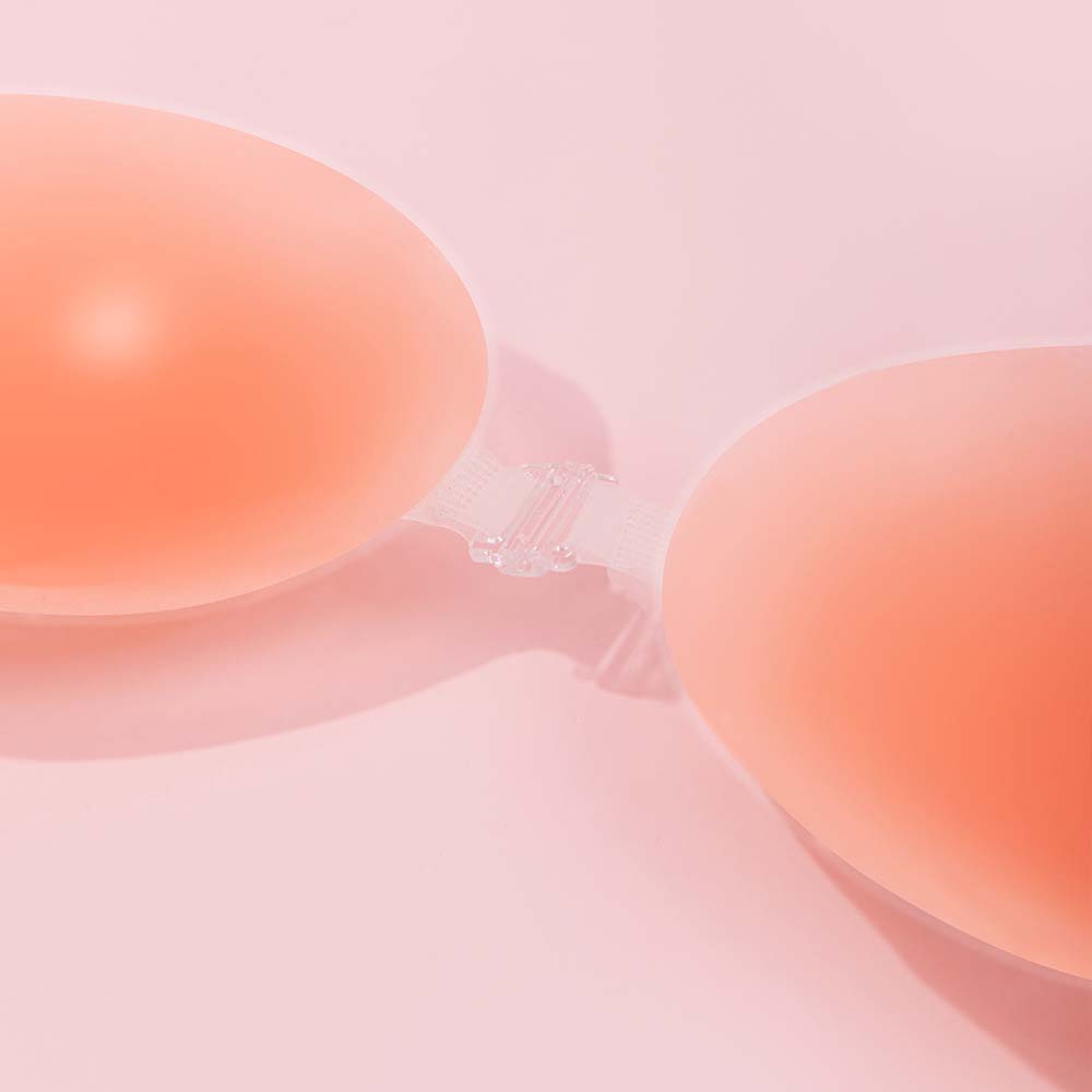 Silicone gathered chest strap strapless invisible breast patch breathable waterproof underwear bra women's silicone bra 3