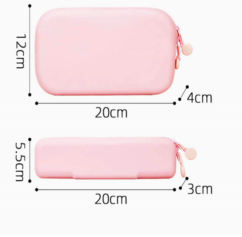 Silicone pen bag cute simple cosmetic bag pen bag stationery box storage bag creative DLY pencil case 3
