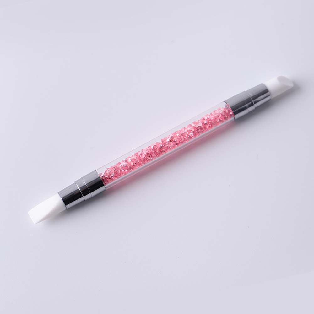 Nail art double head silicone pen set Nail head pen powder embossing stick indentation pen soft ceramic clay tool 4