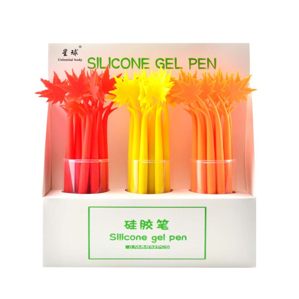 sunflower silicone gel pen creative leaf soft pen flower grass modeling signature pen 3