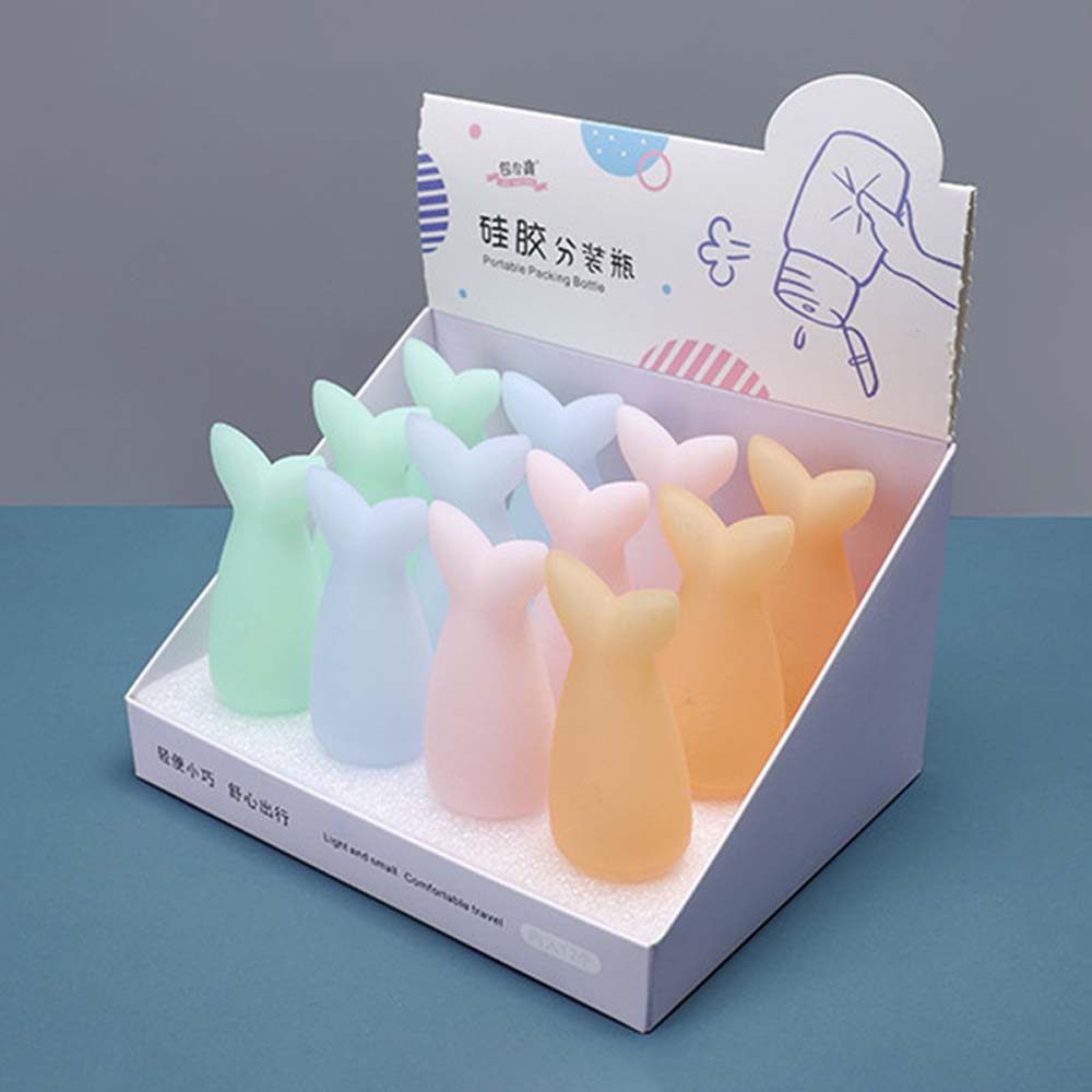 cartoon shape silicone extrusion bottle for business trip portable cosmetics divided bottle home cosmetics bottle 2