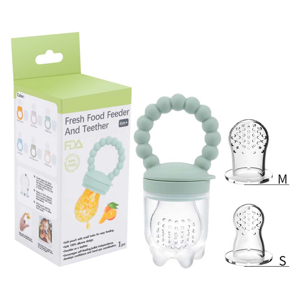 Baby pacifier fruit and vegetable bite fruit food supplement artifact children's food grade baby silicone toothgel 7