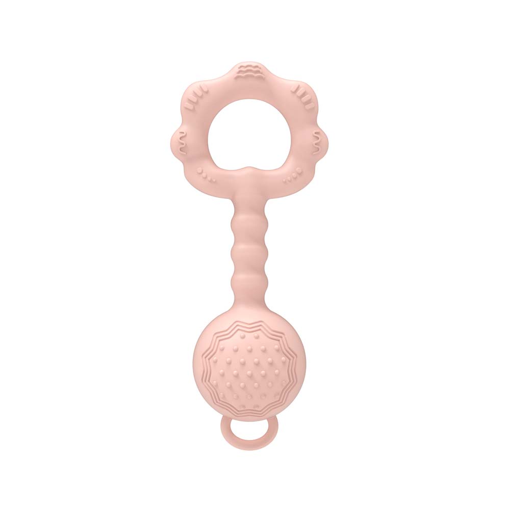 Baby teether silicone rattle sounding teether toys baby teething sticks 2