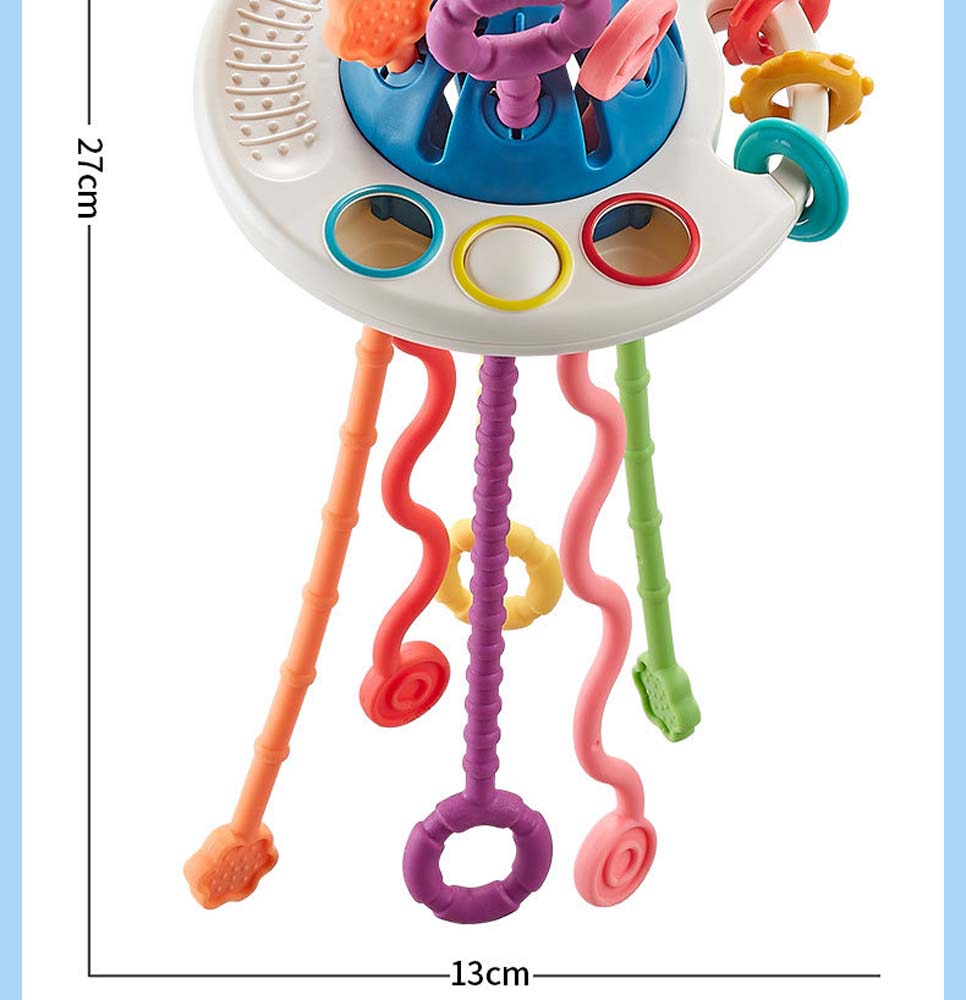 Baby puzzle fun finger twitch toy can be pressed and gnawed enlightenment early education octopus lara toy 4