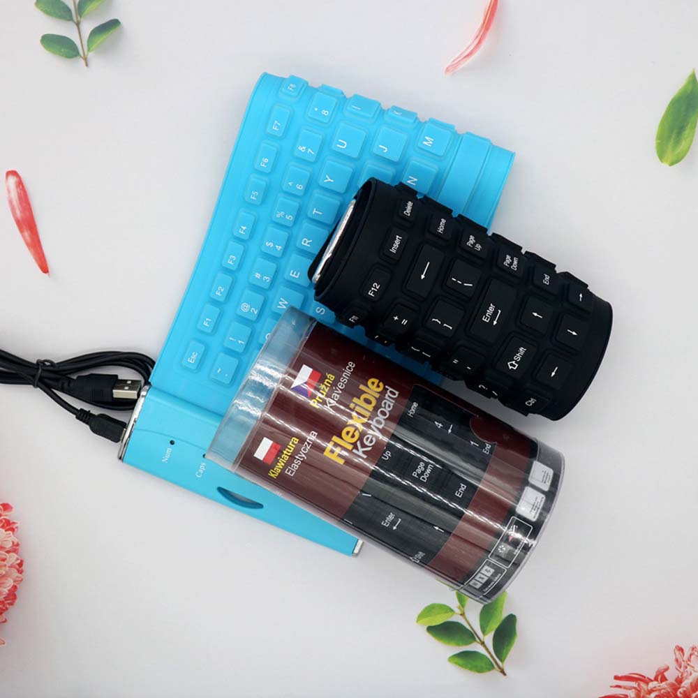 104-key silicone silent soft keyboard Multi-language version USB wired foldable waterproof keyboard 3
