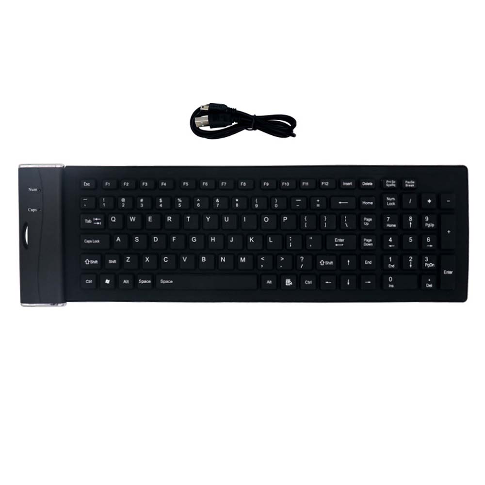 104-key silicone silent soft keyboard Multi-language version USB wired foldable waterproof keyboard 4