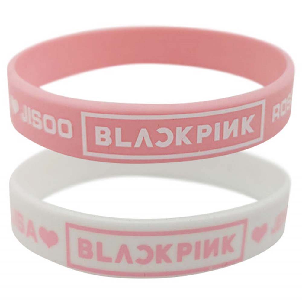 BLACKPINK'S SILICONE BRACELET LISA JENNIE JISOO ROSE NAME BRACELET WRISTBAND 2