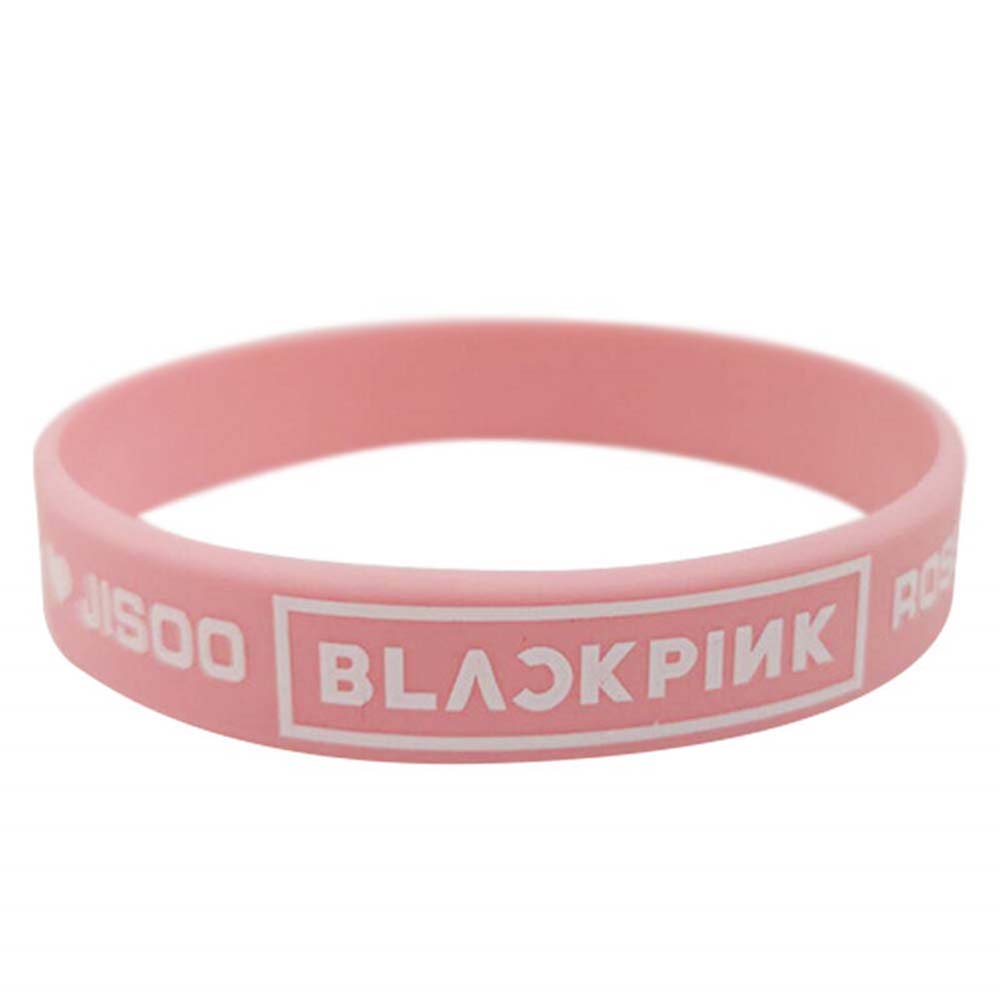 BLACKPINK'S SILICONE BRACELET LISA JENNIE JISOO ROSE NAME BRACELET WRISTBAND 4