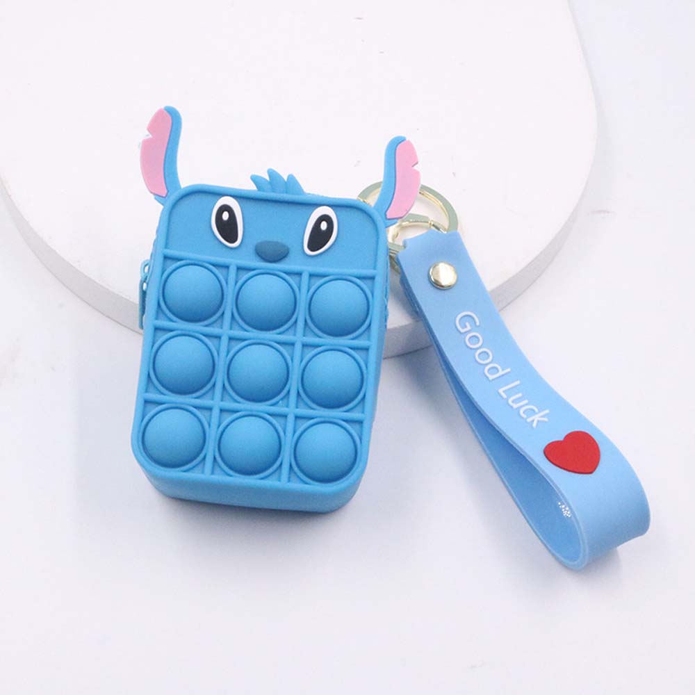 New Pioneer Coin Purse Key Pendant Cartoon Bag Pendant Fingertip Bubble Music Unzipped Keychain 2