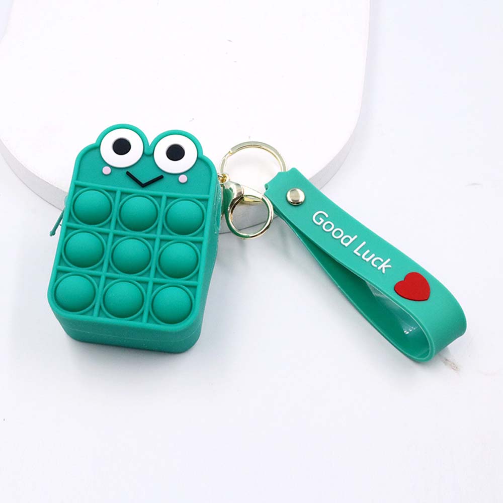 New Pioneer Coin Purse Key Pendant Cartoon Bag Pendant Fingertip Bubble Music Unzipped Keychain 3