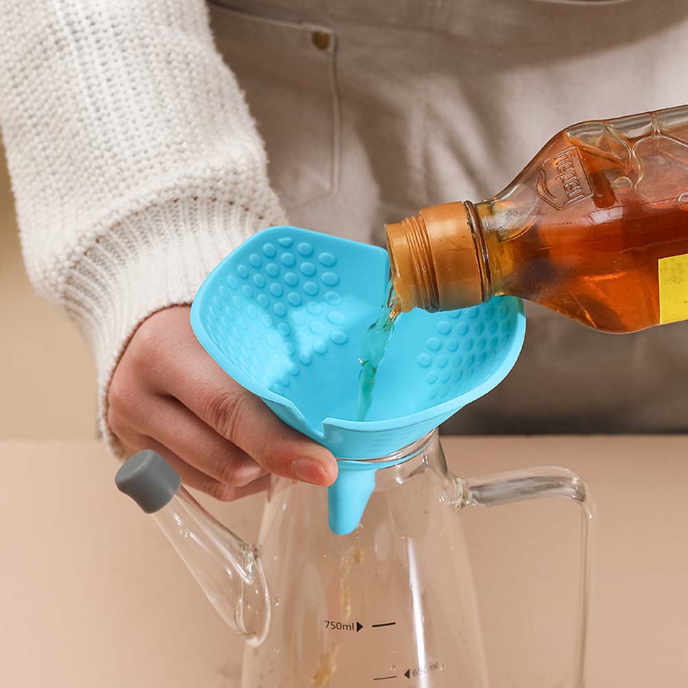 multifunctional silicone heat insulation clip silicone funnel anti-scald dish heat insulation clip Small aperture funnel 4