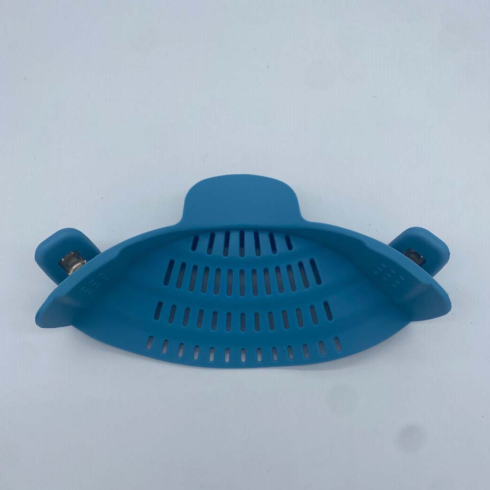New wide mouth silicone water filter pot side drainage block household noodles vegetable pouring filtration spill-proof drainer 4