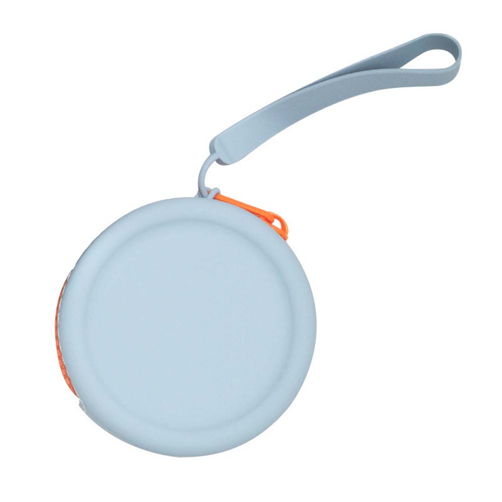 Round silicone coin purse bag for adults and kids zipper silicone key wallet earphone bag mini silicone storage bag