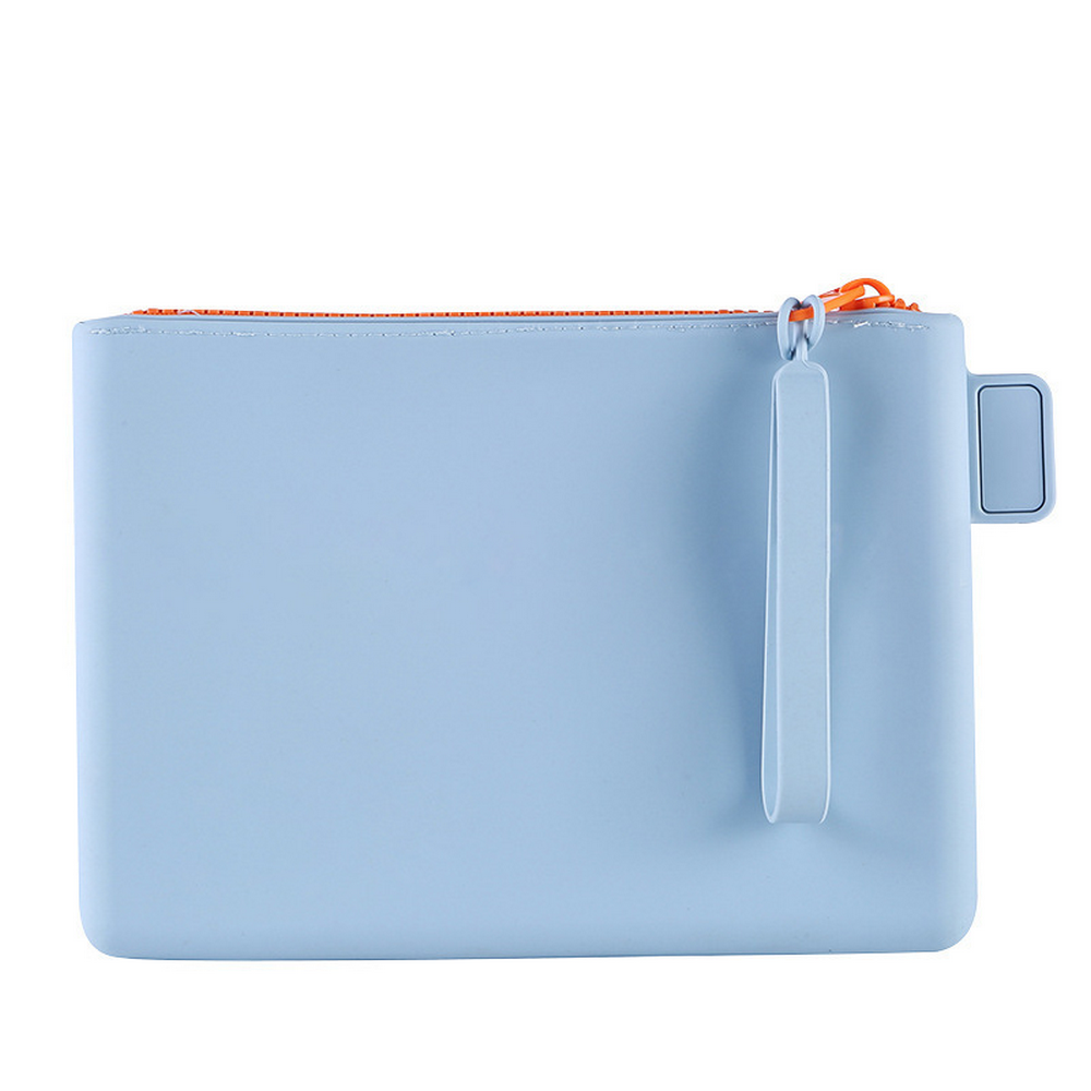 Rectangular data file file waterproof silicone storage bag office business zipper storage bag 4