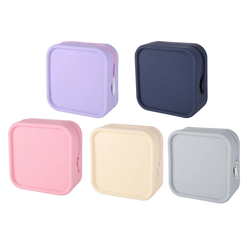 Fashion solid color silicone cosmetic bag large capacity zipper cosmetics storage bag portable large soft silicone toiletry bag