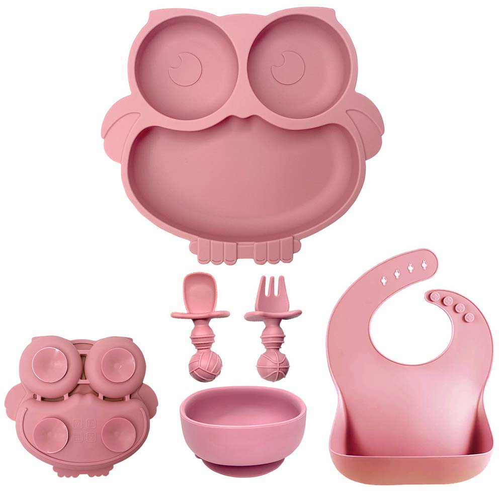 Food Grade Silicone Plate Designd Baby Learn To Eat Meal Box Cute Food  Container Environmental material