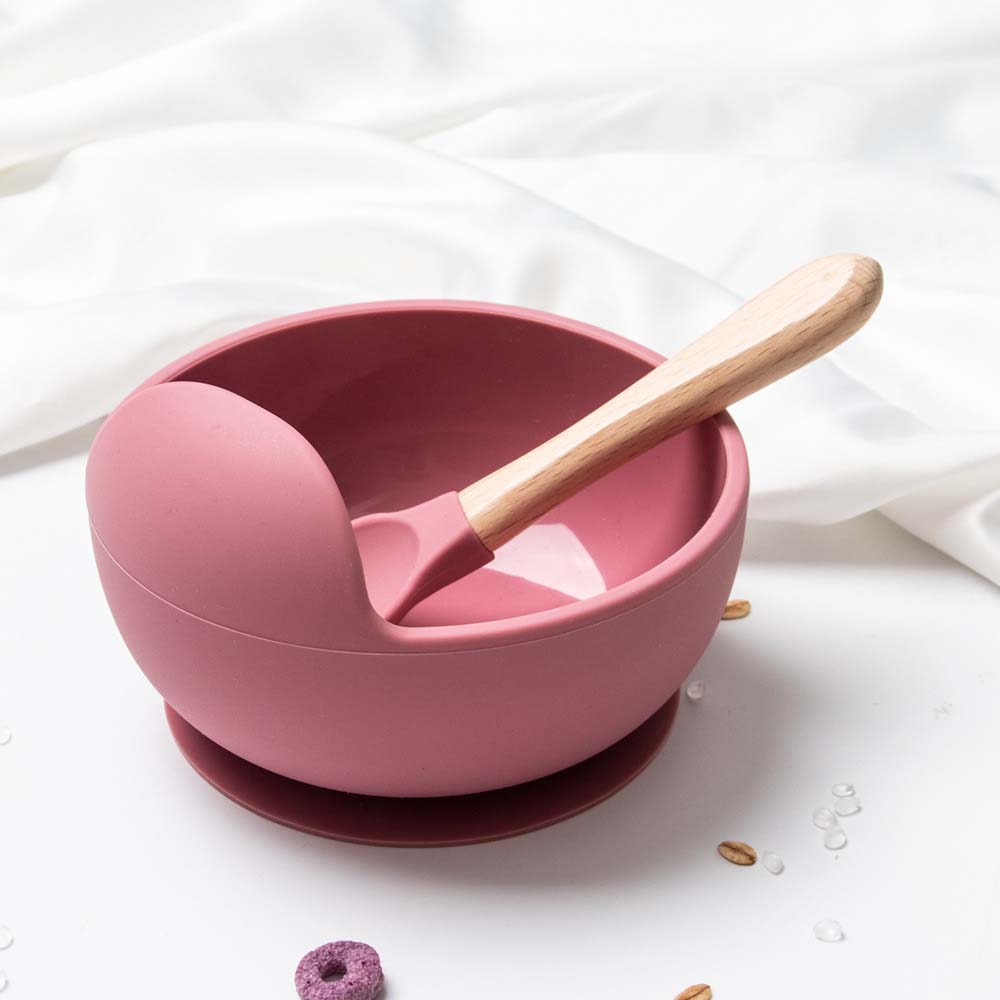 Baby Silicone Assisited Food Bowl Baby Learn To Eat Meal Bowl Over Three Month old Baby Eating Training Tableware Packing Snacks 3